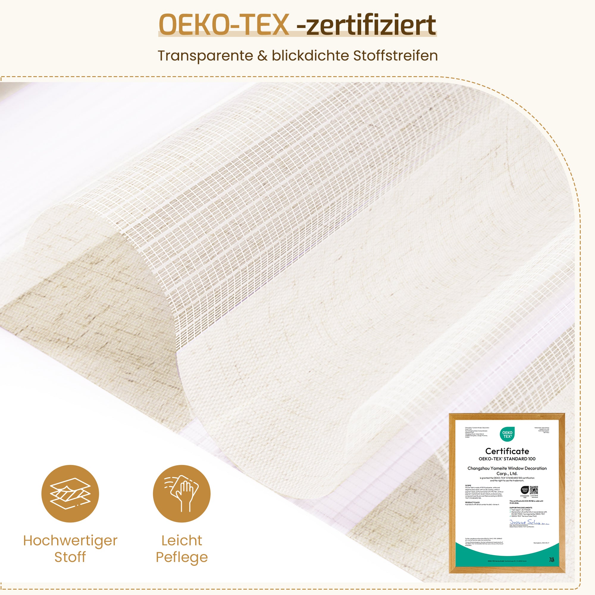 Doppelrollo Duo Rollo Klemmfix ohne Bohren Leinen