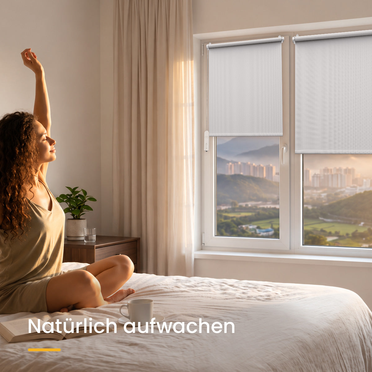 Grandekor Kettenmotor-Nachrüstset für Rollos – USB-C-Akku & RF-Steuerung– Nachrüstset