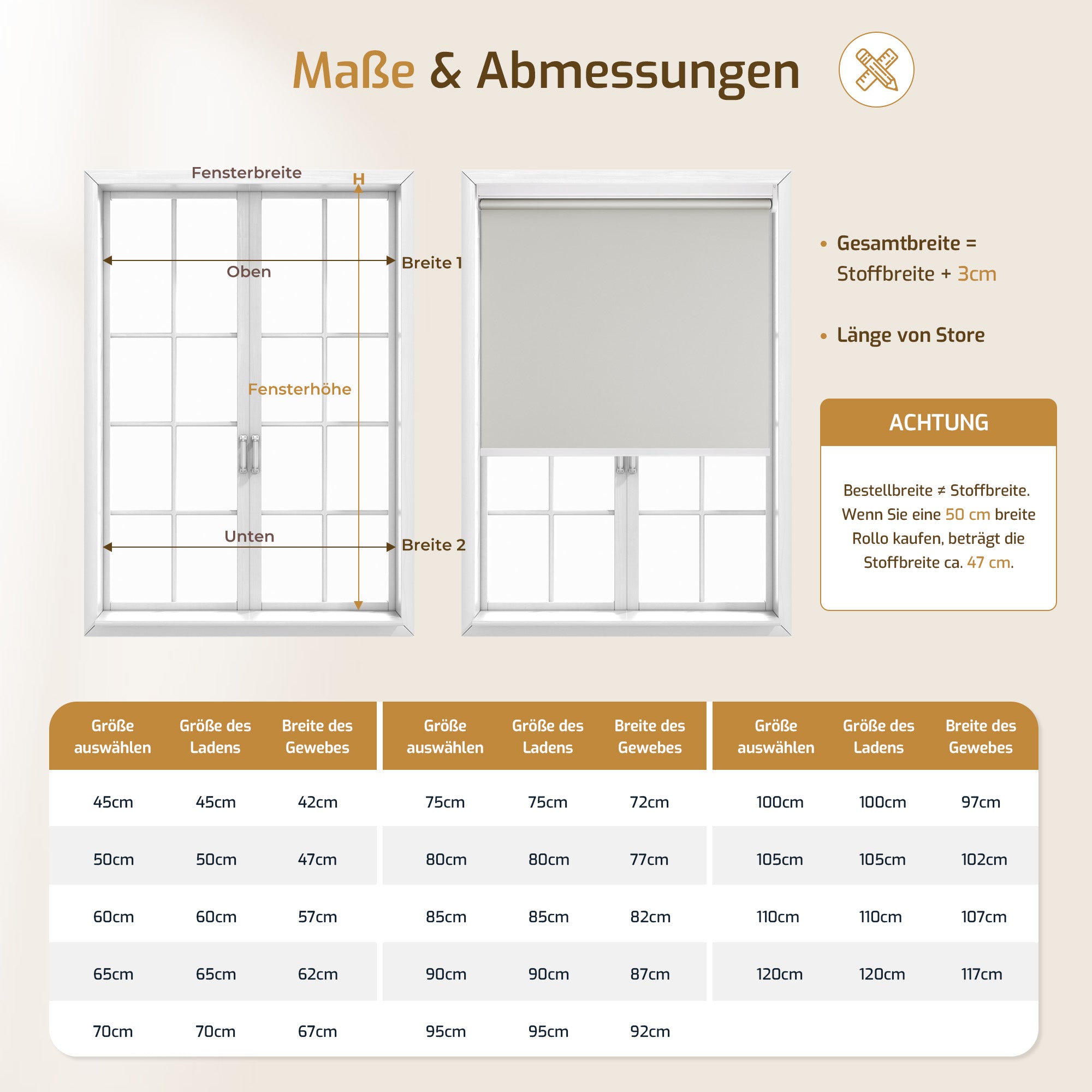 Elektrisches Verdunkelungsrollo M100 mit Batterie – Grau