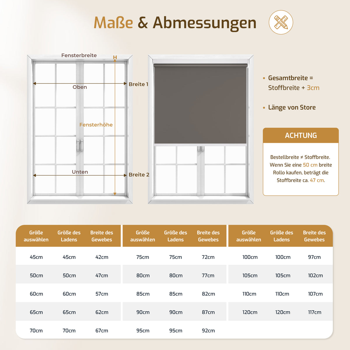 Elektrisches Verdunkelungsrollo M100 mit Batterie – Dunkelgrau