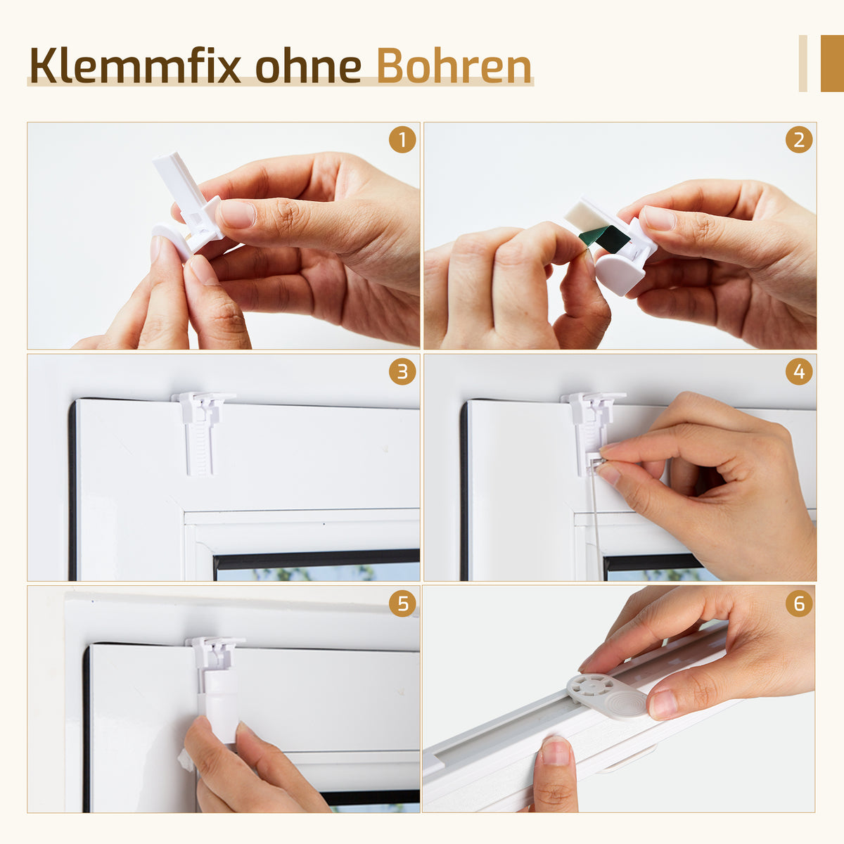 Lichtdurchlässiges Plissee Klemmfix ohne Bohren – Weiß
