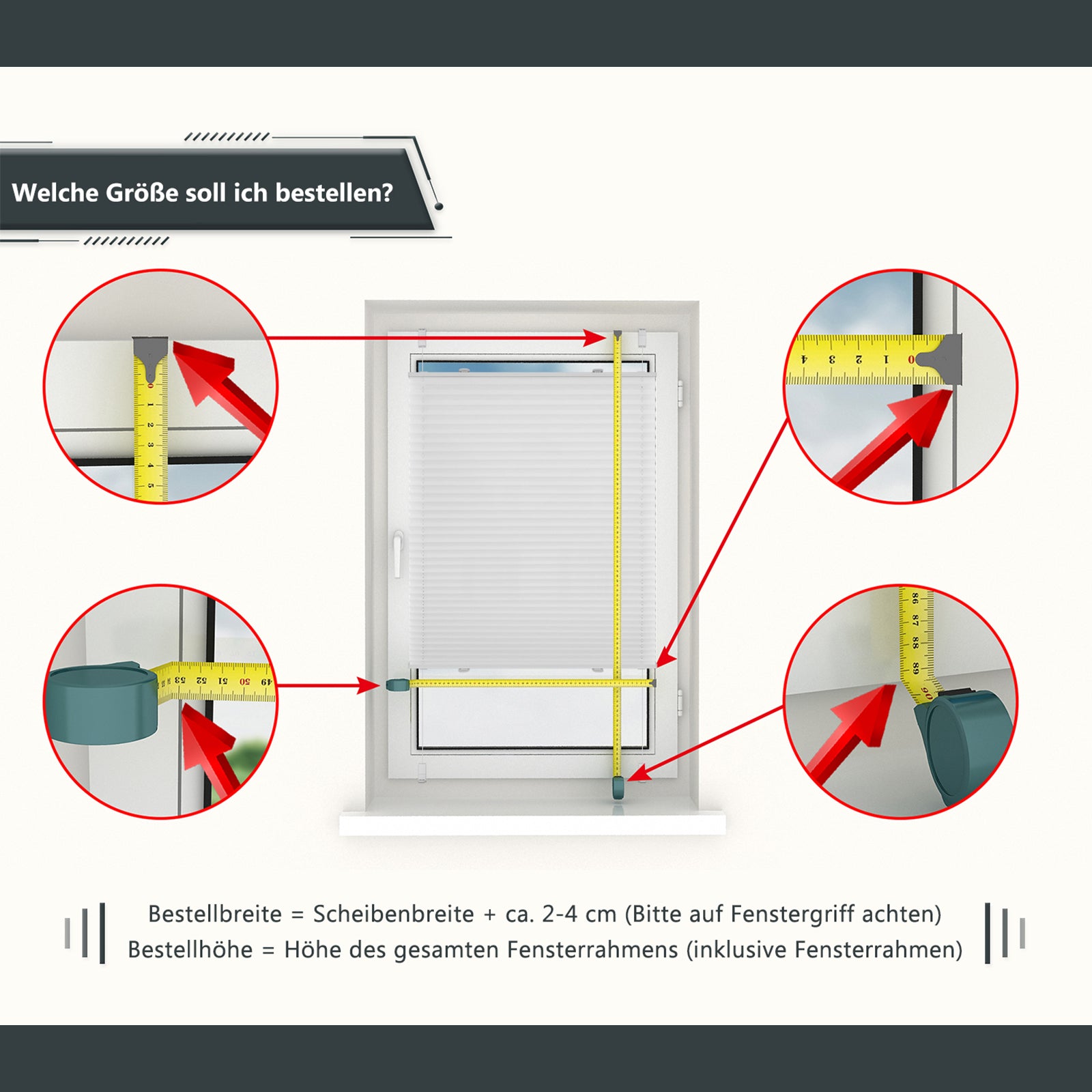 Verdunkelnd ohne Bohren Klemmfix Faltrollo Plissee Reinweiß