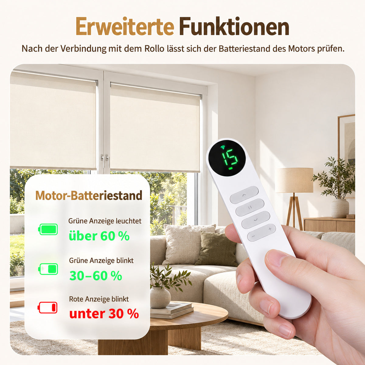 15-Kanal-Fernbedienung für maßgefertigte elektrische Rollos– Maßanfertigung
