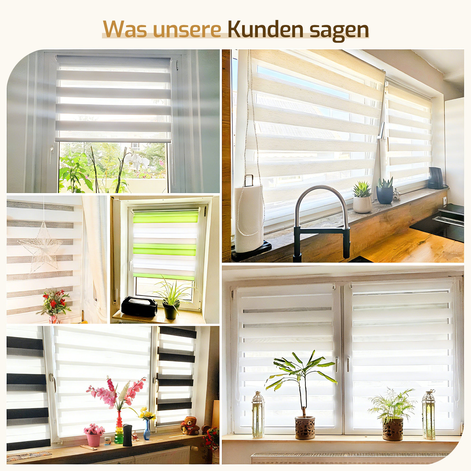 Doppelrollo Duo Rollo Klemmfix ohne Bohren Leinen