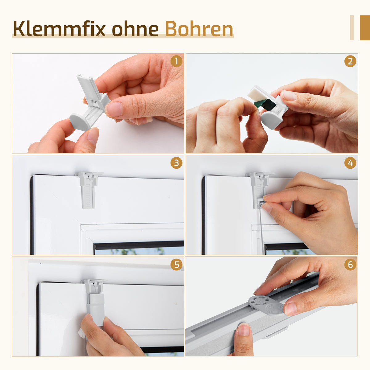Lichtdurchlässiges Plissee Klemmfix ohne Bohren – Grau