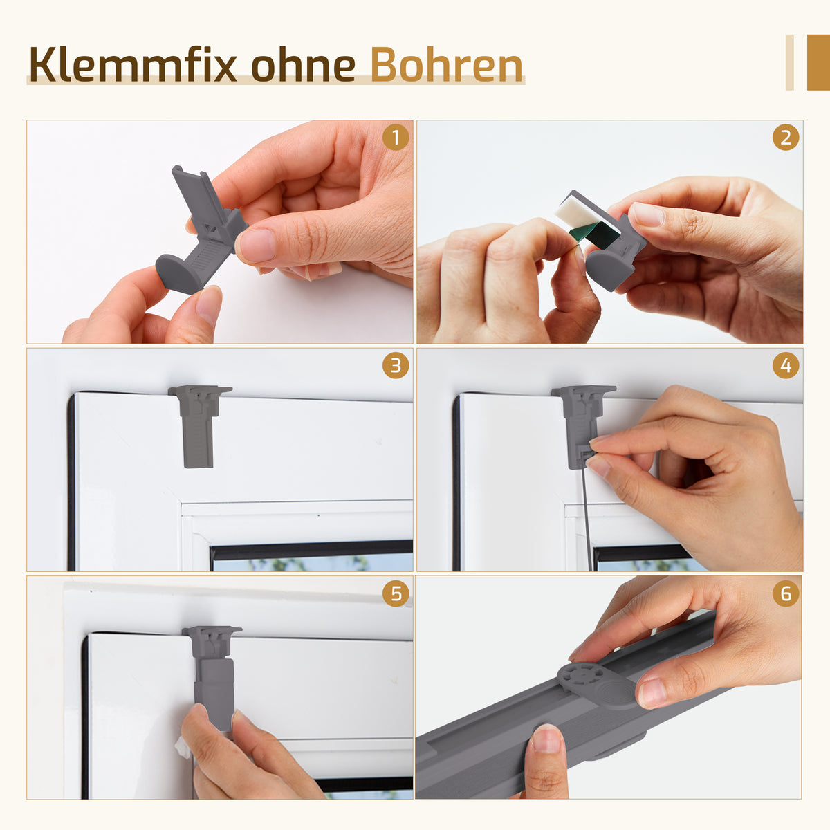 Lichtdurchlässiges Plissee Klemmfix ohne Bohren –Anthrazit