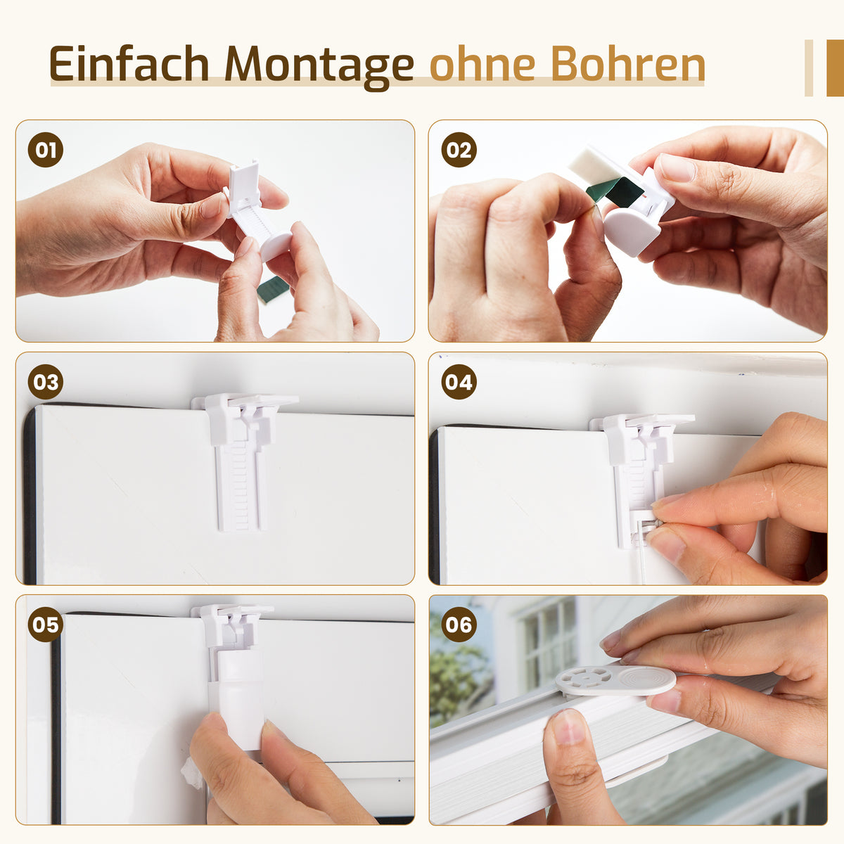 Verdunkelndes Wabenplissee Klemmfix ohne Bohren mit Thermo-Effekt – Weiß/Weiß
