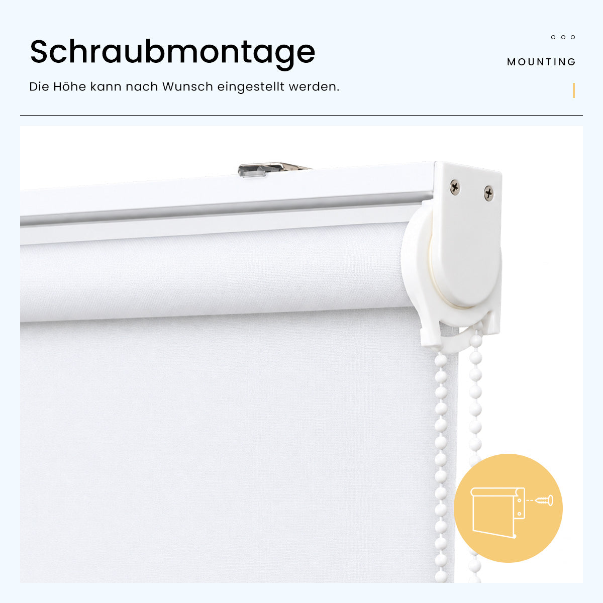 Fotorollo nach Maß mit austauschbarem Stoff